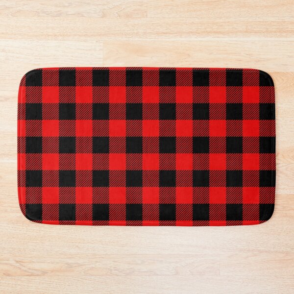 Item preview, Red Black Large Buffalo Plaid Gingham Print All Over designed and sold by Feeling Artsy.