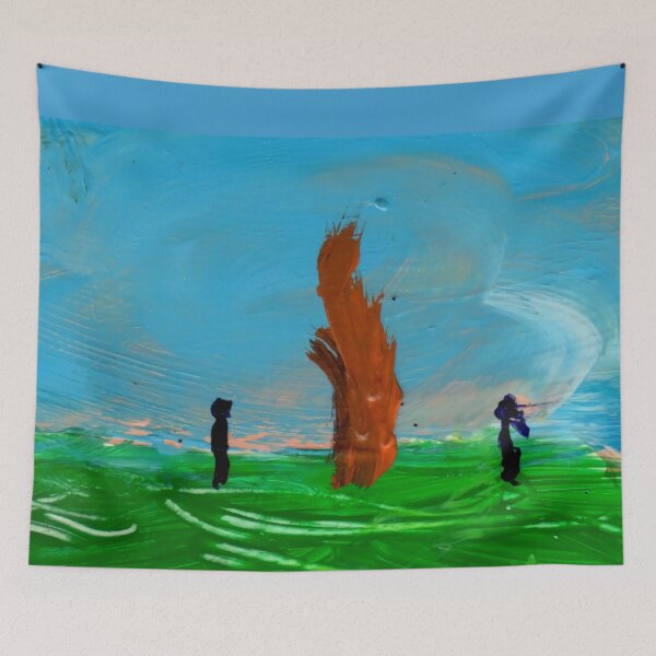 Item preview, "Always Something Between Us" Two Figures and a Fire designed and sold by Gelarie Johnson.