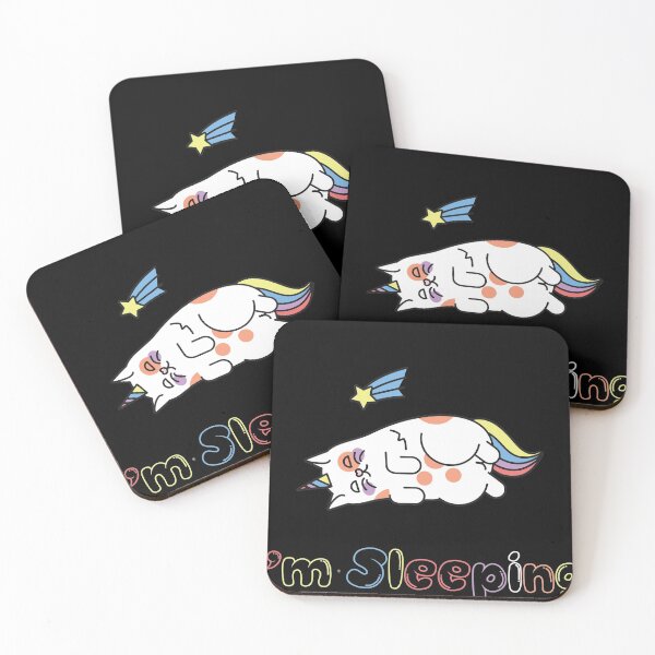 Item preview, I'm Sleeping  Cat Sleeping  Funny Unicorn Cat Lover T-Shirt designed and sold by nasimaakter.