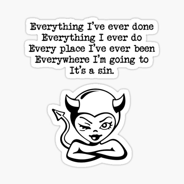 Everywhere, Everything lyrics Sticker for Sale by emmaryleeboo