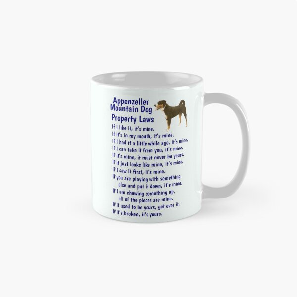 Item preview, Appenzeller Mountain Dog - property laws mug designed and sold by thepetcellar.