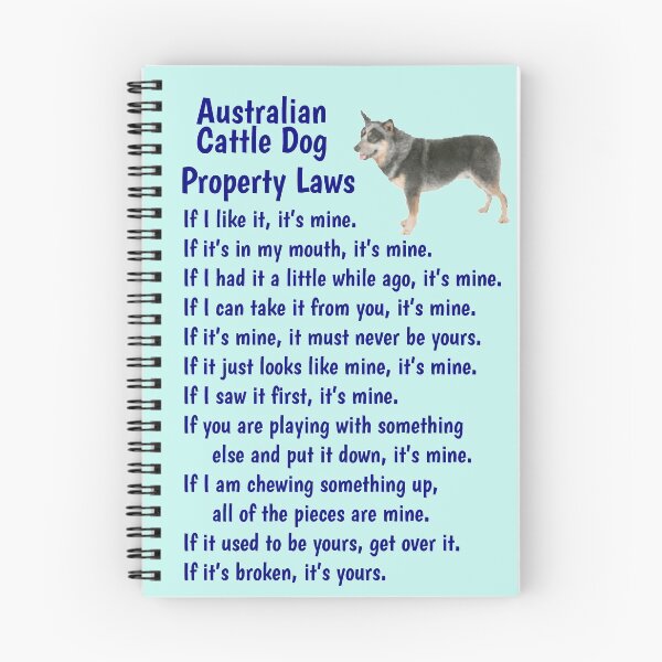 Item preview, Australian Cattle Dog - property laws  designed and sold by thepetcellar.