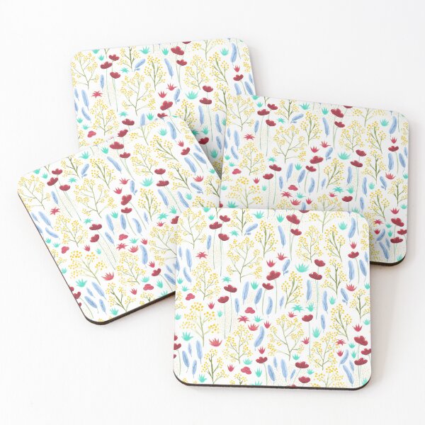 Item preview, Mimosa and poppies - seamless pattern designed and sold by GrisCiel.