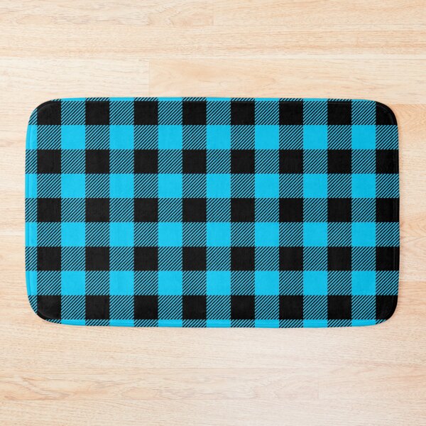 Item preview, Blue Black Large Buffalo Plaid Gingham Print All Over designed and sold by Feeling Artsy.