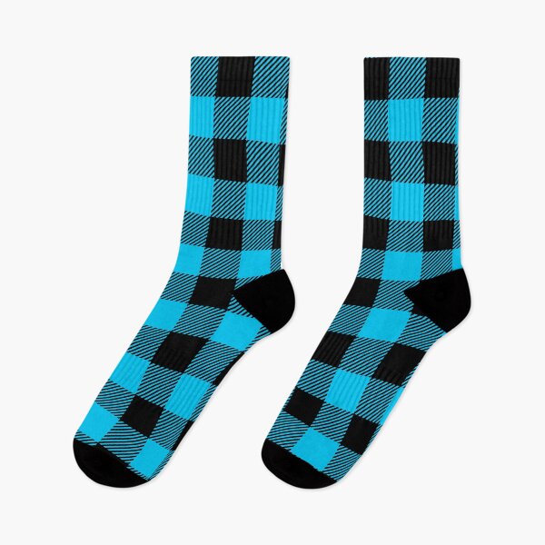 Item preview, Blue Black Large Buffalo Plaid Gingham Print All Over designed and sold by Feeling Artsy.
