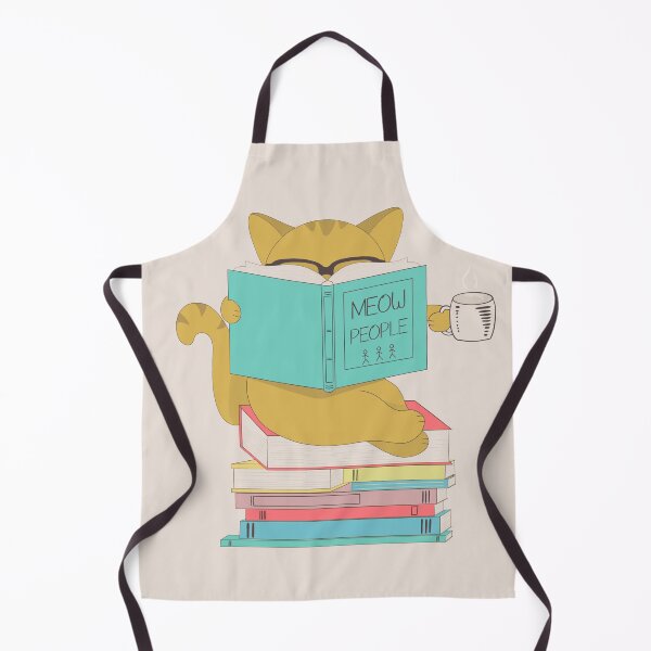 Item preview, Cat with glasses drinking coffee or tea and reading book designed and sold by gogo-jr.