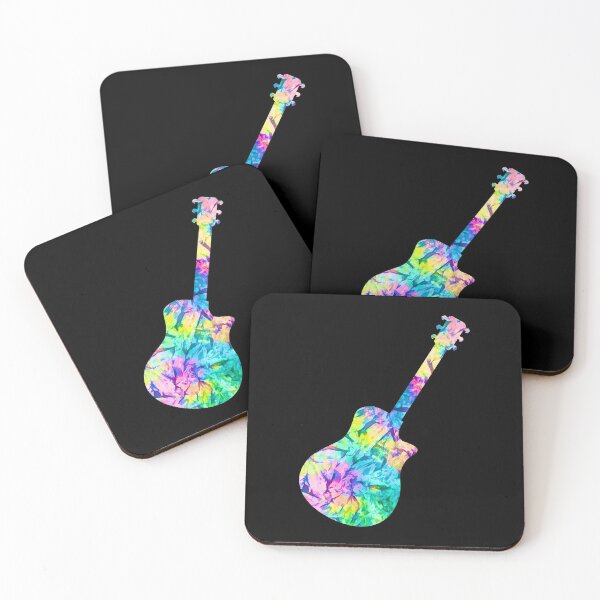Item preview, Rainbow Ice Tie Dye Dreadnought Acoustic Guitar designed and sold by ILoveTieDye.