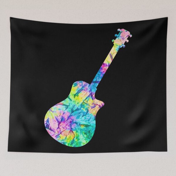 Item preview, Rainbow Ice Tie Dye Dreadnought Acoustic Guitar designed and sold by ILoveTieDye.