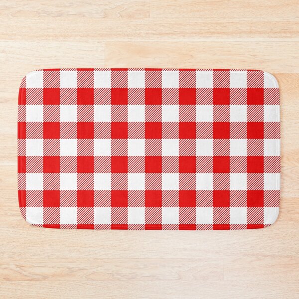 Item preview, White Red Large Buffalo Plaid Gingham Print All Over designed and sold by Feeling Artsy.