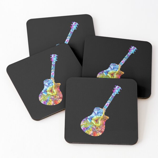Item preview, Rainbow Pebble Tie Dye Dreadnought Acoustic Guitar designed and sold by ILoveTieDye.