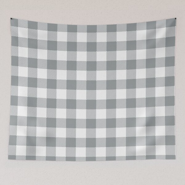 Item preview, Gray White Large Buffalo Plaid Gingham Print All Over designed and sold by Feeling Artsy.