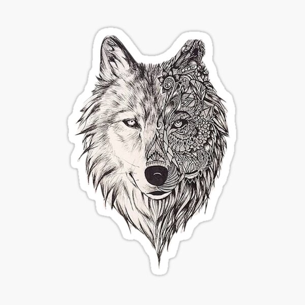 Mandala wolf vol.2 Pegatina
