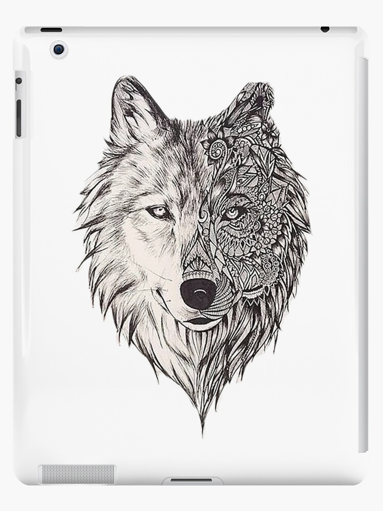 "Mandala Wolf vol.2" iPad-Hüllen & Klebefolien von JuicypeachXx | Redbubble