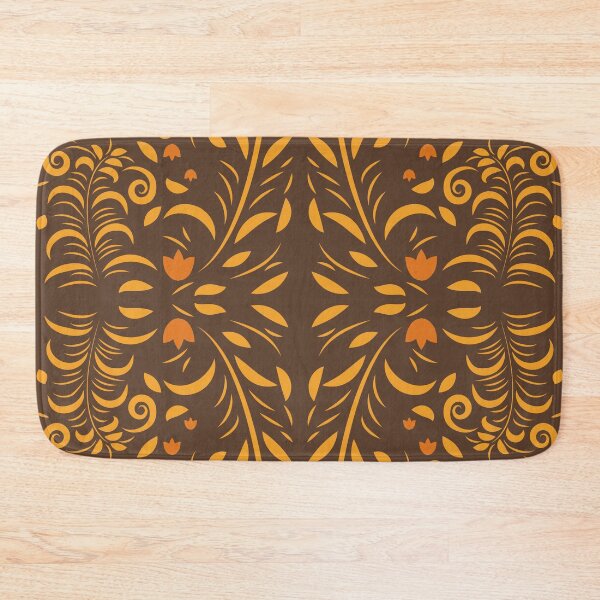 Item preview, seamless pattern with flowers and leaves hohloma style designed and sold by deepakrode7.