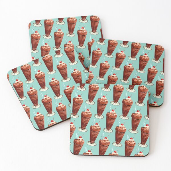 Item preview, Chocolate Milkshake Pattern - Blue designed and sold by Kelly  Gilleran.