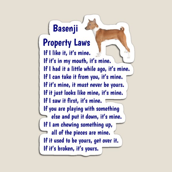 Item preview, Basenji - property laws  designed and sold by thepetcellar.
