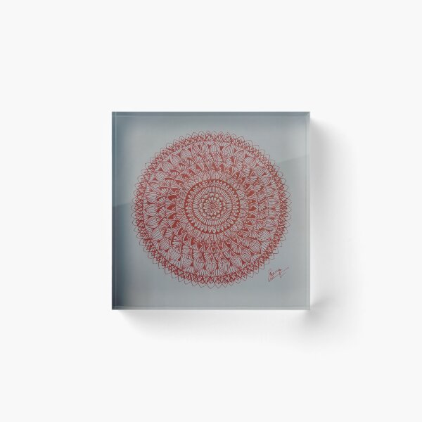 Item preview, red mandala designed and sold by Singh-priya.