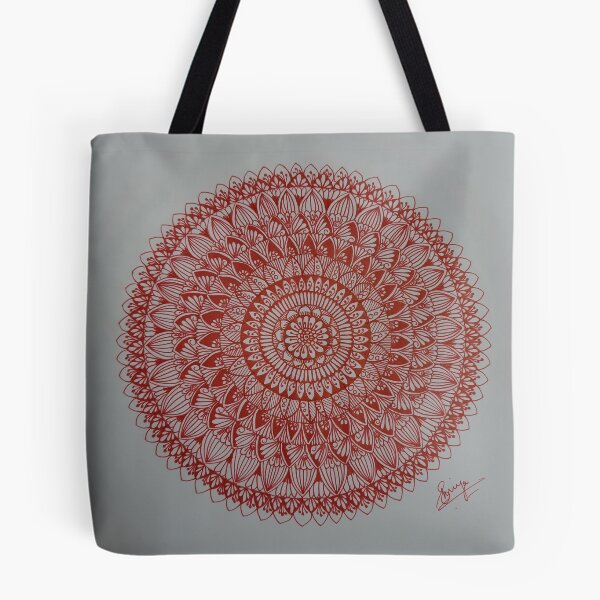 Item preview, red mandala designed and sold by Singh-priya.