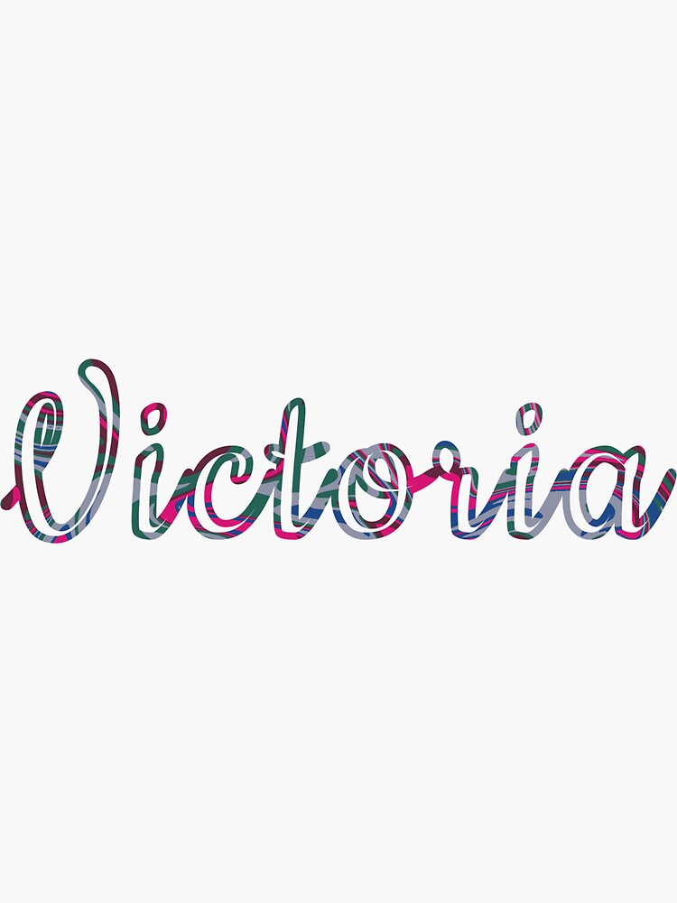 Victoria Name Sticker Sticker For Sale By Uni Hannah Corn Redbubble