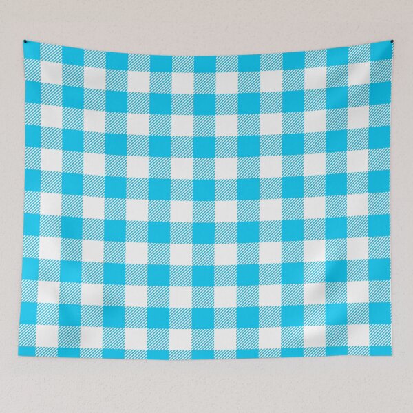 Item preview, Blue White Large Buffalo Plaid Gingham Print All Over designed and sold by Feeling Artsy.