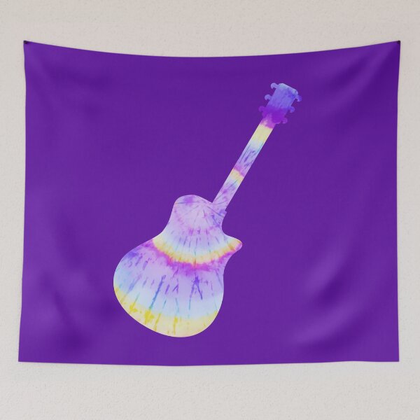 Item preview, Purple Spiral Tie Dye Dreadnought Acoustic Guitar designed and sold by ILoveTieDye.