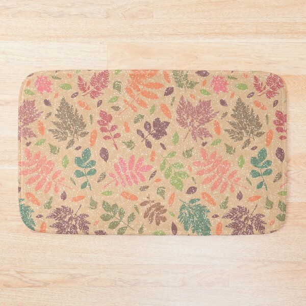 Item preview, Multicolor autumn frost leaves. Wild herbs seamless pattern on beige. Autumn leaf fall. Wild life. designed and sold by Yulia Chepurova.