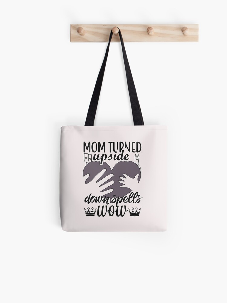 Mom Wow, Mother's Day Name Modern Pink Super Cute Tote Bag