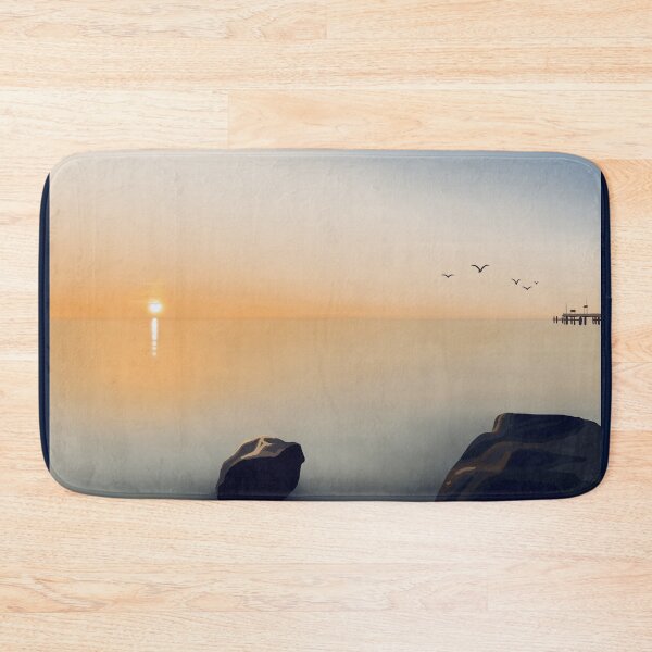 Item preview, Golden Sunrise Minimalistic Landscape Digital Illustration designed and sold by AlmightyClaire.