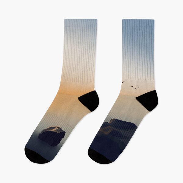 Item preview, Golden Sunrise Minimalistic Landscape Digital Illustration designed and sold by AlmightyClaire.