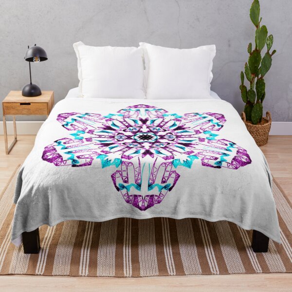 Item preview, Star geometric pattern punk purple blue designed and sold by Creativeart1974.