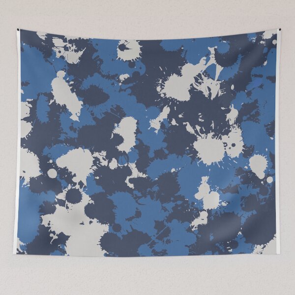 Item preview, Retro Wash Blue and Grey Paint Splatter designed and sold by BigTexFunkadelic.