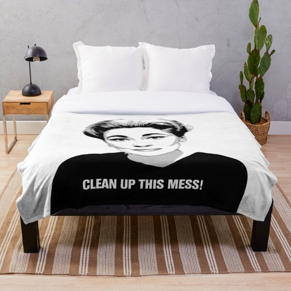 Mommie Dearest | Clean up this Mess! | Pop Art Throw Blanket