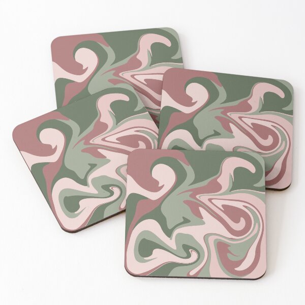 Item preview, Pink and khaki swirls designed and sold by Abbie's Prints.