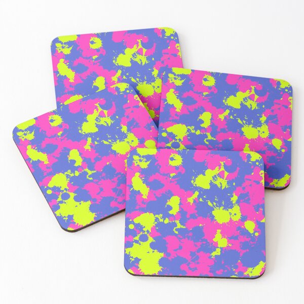 Item preview, Neon Pink Purple and Green Paint Splatter designed and sold by BigTexFunkadelic.