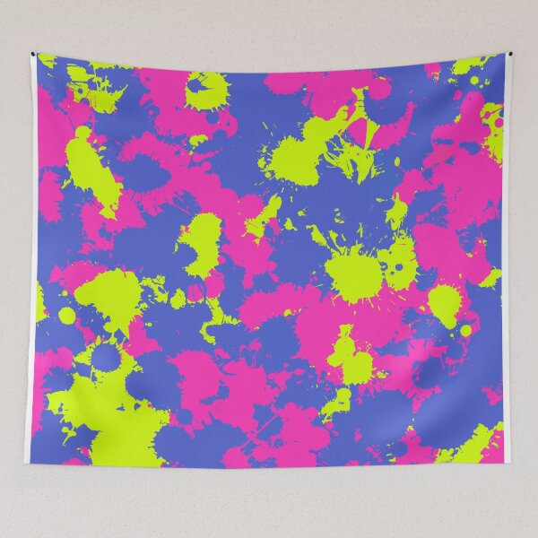 Item preview, Neon Pink Purple and Green Paint Splatter designed and sold by BigTexFunkadelic.