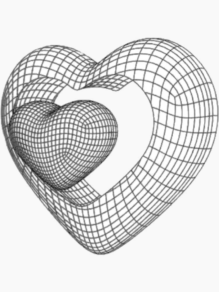 Society6 ケース Black Based White Heart Black and Grey Heart Printable Wall Art, Trendy Heart