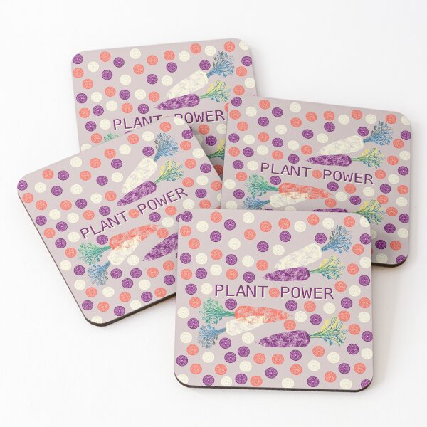 Item preview, Rainbow heritage carrot & parsnip plant power, eat more plants polkadot pattern designed and sold by Melanie-Palmer.