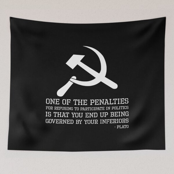 Item preview, One of the penalties for refusing to participate in politics is that you end up being governed by your inferiors - Plato - Ancient Greek Philosophy Quote designed and sold by Styrman.
