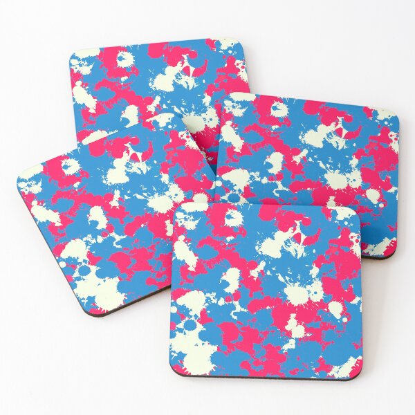 Item preview, Retro Wash Blue, Cream and Red Paint Splatter designed and sold by BigTexFunkadelic.