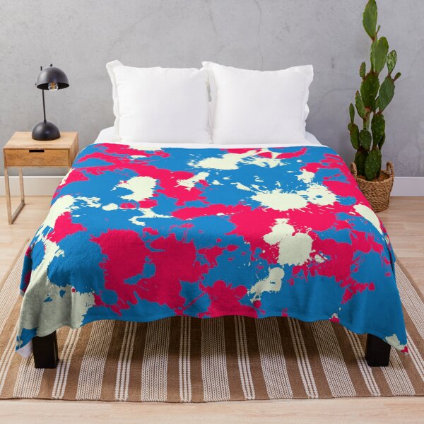 Item preview, Retro Wash Blue, Cream and Red Paint Splatter designed and sold by BigTexFunkadelic.