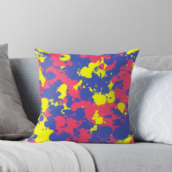 Item preview, Salpicadura de pintura azul, amarilla y coral designed and sold by BigTexFunkadelic.