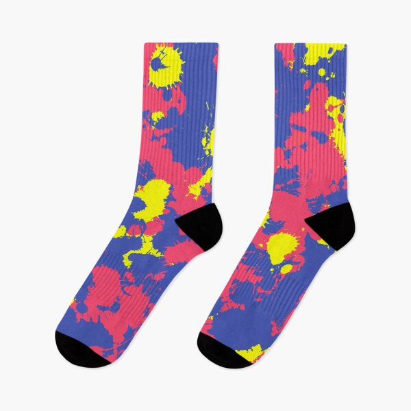 Item preview, Blue, Yellow and Coral Paint Splatter designed and sold by BigTexFunkadelic.