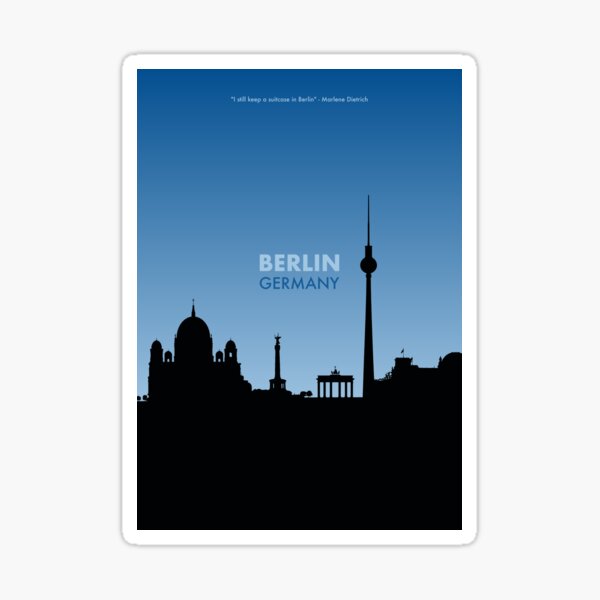Berlin City Skyline Art - Germany Gift Sticker