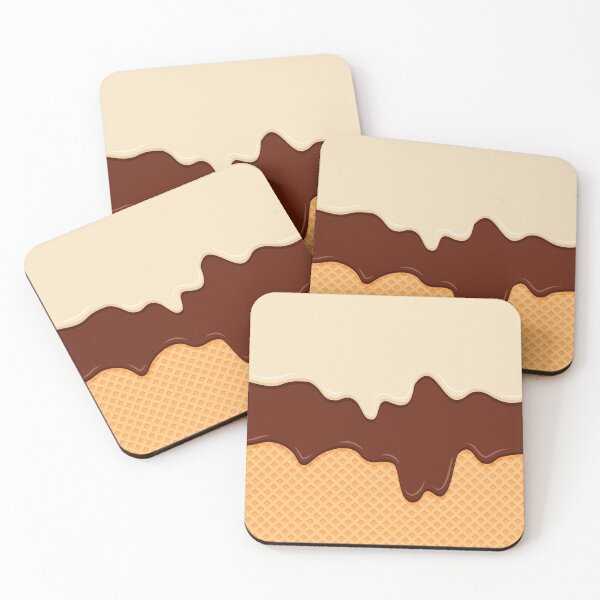 Item preview, Vanilla and chocolate ice cream melted on waffle designed and sold by Qitchup.