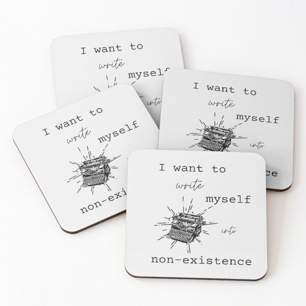 Item preview, I want to write myself into non-existence // dark academia quotes designed and sold by vela-ramhorn.
