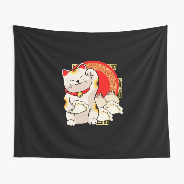 Item preview, Calico Cat Eats Dumpling designed and sold by ElBeDesigns.