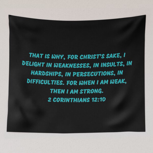 Item preview, Bible Verse 2 Corinthians 12:10 designed and sold by Prayingwarrior.