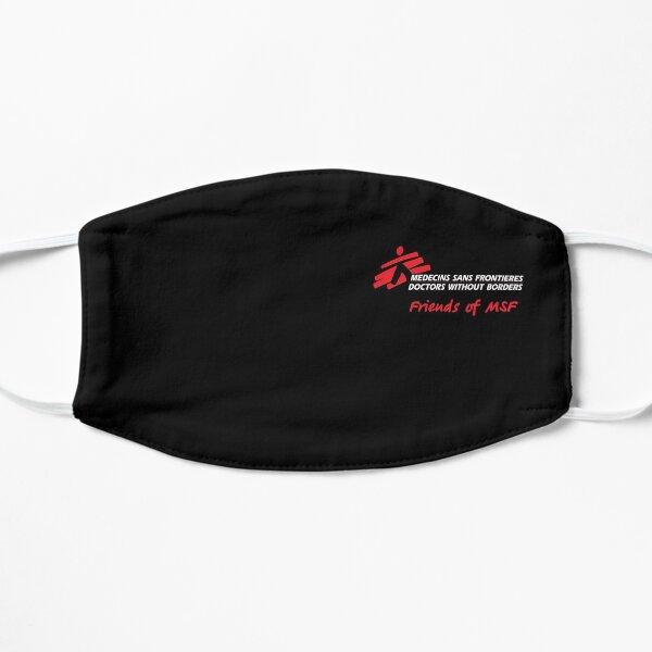 Friends of MSF Black Logo Flat Mask