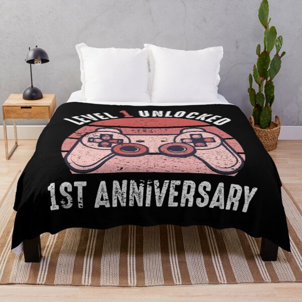Item preview, Level 1 Unlocked 1st Anniversary Gamer designed and sold by RandomStuffShop.