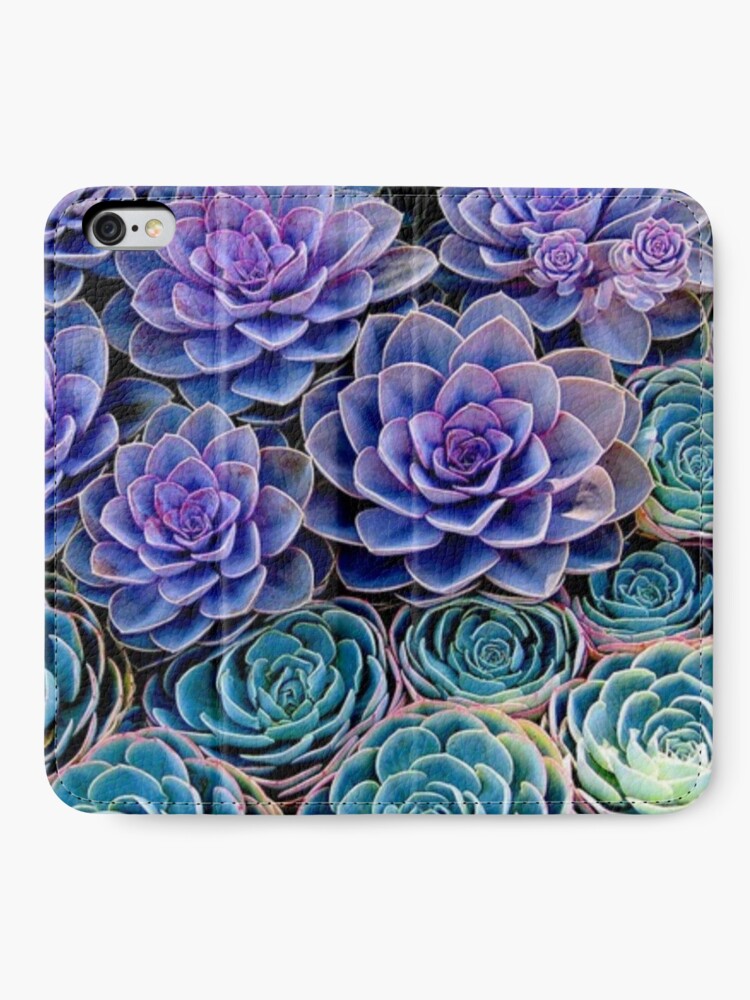 Alternate view of Purple Cacti iPhone Wallet